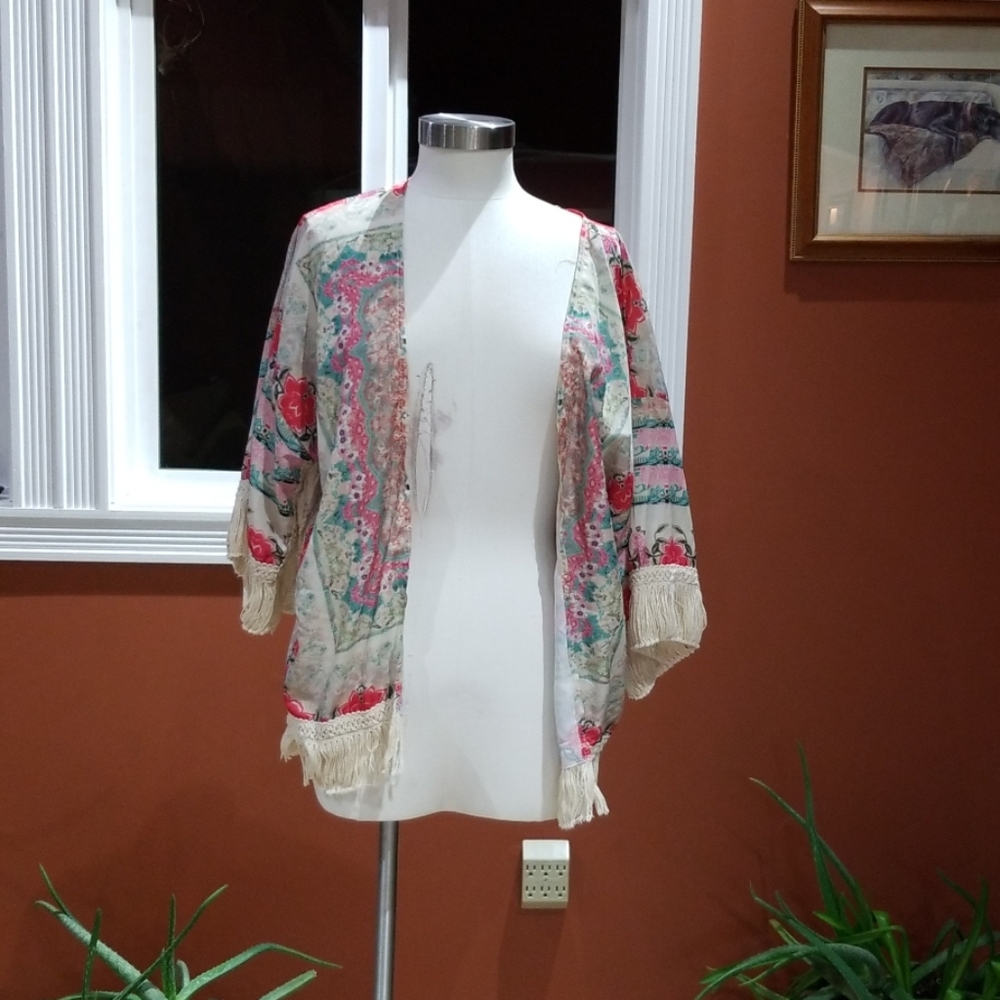 Baluoke fringe cardigan top